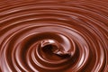 Liquid swirl chocolate melted background - 3D rendering Royalty Free Stock Photo