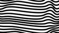 Black and white wavy lines pattern. Optical art background. opart striped. Modern waves, geometric line stripes