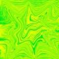 Liquid wallpaper combination of green and yellow. Liquid Abstract digital painting