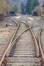 liquidation of old tracks on the canceled Railway Line, Czech Republic Royalty Free Stock Photo