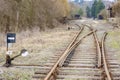 liquidation of old tracks on the canceled Railway Line, Czech Republic Royalty Free Stock Photo