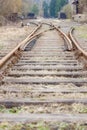 liquidation of old tracks on the canceled Railway Line, Czech Republic Royalty Free Stock Photo