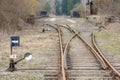 liquidation of old tracks on the canceled Railway Line, Czech Republic Royalty Free Stock Photo