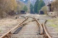 liquidation of old tracks on the canceled Railway Line, Czech Republic Royalty Free Stock Photo