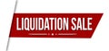 Liquidation sale red ribbon or banner design