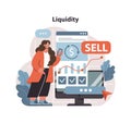 Liquidity concept. Flat vector illustration.