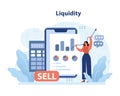 Liquidity concept. Flat vector illustration