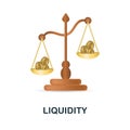 Liquidity icon. 3d illustration from crowdfunding collection. Creative Liquidity 3d icon for web design, templates