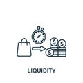 Liquidity icon. Line simple line Stock Market icon for templates, web design and infographics