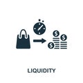 Liquidity icon. Monochrome simple line Stock Market icon for templates, web design and infographics