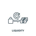 Liquidity icon. Line simple Crowdfunding icon for templates, web design and infographics