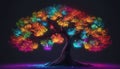 Liquidity Tree: A Glowing Kaleidoscope of Colors