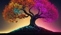 Liquidity Tree: A Glowing Kaleidoscope of Colors