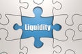 Liquidity word on jigsaw puzzle
