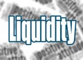 Liquidity word with word cloud background