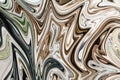 Liquify Abstract Pattern With Green, Grey, Brown And Black Graphics Color Art Form. Digital Background With Liquifying Flow Royalty Free Stock Photo