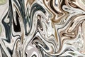 Liquify Abstract Pattern With Green, Grey, Brown And Black Graphics Color Art Form. Digital Background With Liquifying Flow Royalty Free Stock Photo