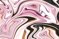 Liquify Abstract Pattern With LightPink, Coral, Black And Brown Graphics Color Art Form. Digital Background With Liquifying Flow