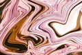 Liquify Abstract Pattern With LightPink, Coral, Black And Brown Graphics Color Art Form. Digital Background With Liquifying Flow