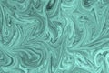 Liquify Abstract Pattern With Mint Green Graphics Color Art Form. Digital Background With Liquifying Flow Royalty Free Stock Photo