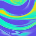 Liquify background effect in purple, yellow and green. Royalty Free Stock Photo