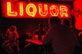 Red neon liquor Royalty Free Stock Photo