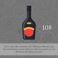 Liquor in black bottle card template