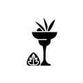 Liquor black icon, vector sign on isolated background. Liquor concept symbol, illustration