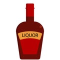 Liquor bottle alcoholic beverage flat icon