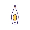 Liquor bottle RGB color icon Royalty Free Stock Photo