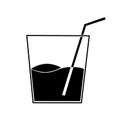 Liquor Glass Vector in Black and White