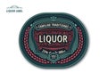 Liquor label, modern style typographic template, beverage package design