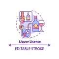 Liquor license concept icon