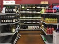 Liquor store interior