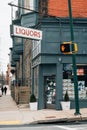 A liquor store in Mount Vernon, Baltimore, Maryland