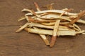 Liquorice root, used in chinese herbal Royalty Free Stock Photo