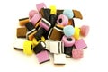 Liquorice sweets against white Royalty Free Stock Photo