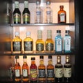 Liquors in a frigo bar