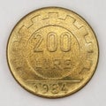 200 Lire coin 1984  Italy Royalty Free Stock Photo