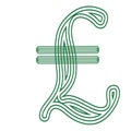Lire Italian currency symbol icon striped