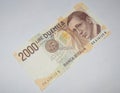 2000 lire old italian banknote currency Royalty Free Stock Photo