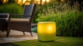 Liflo Lawn Lamp: Wireless Remote, Dark Yellow & Light Emerald Style