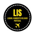 LIS Lisbon airport symbol icon