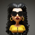 Lisa Lisa - Adorable Toy Sculpture With Chicano Art Style