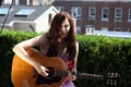 Lisa Hannigan performing a private session on a rooftop in New York