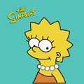 Lisa Simpson comic vector isolated Royalty Free Stock Photo