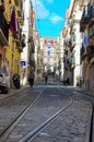 Lisbon Bica Cablecar Alley, Old Uptown Tram, Travel Lisboa
