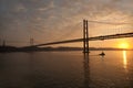 Lisbon Bridge at Sunset Royalty Free Stock Photo