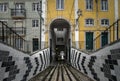 Lisbon cable cars. Funicular Bika. Portugal. Royalty Free Stock Photo