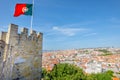 Lisbon Castle aerial Royalty Free Stock Photo